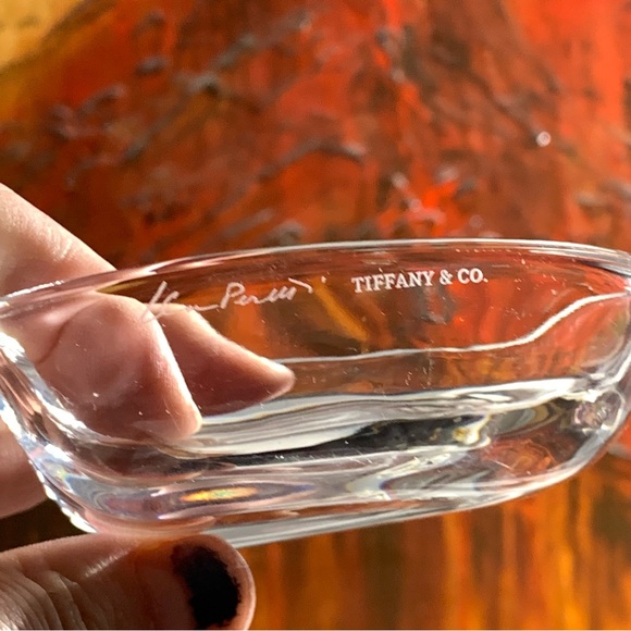 TIFFANY & CO. x ELSA PERRETI lead crystal HEART ring/trinket box - Picture 3 of 8